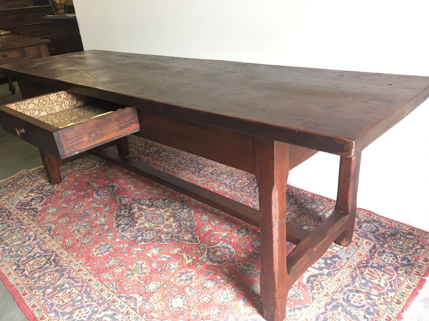 Tavolo fratino con cassetto . 240 X 73