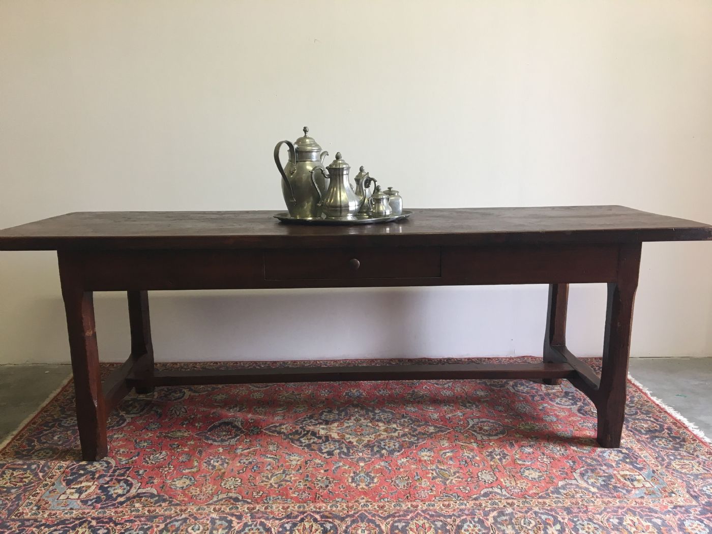 Tavolo fratino con cassetto . 240 X 73
