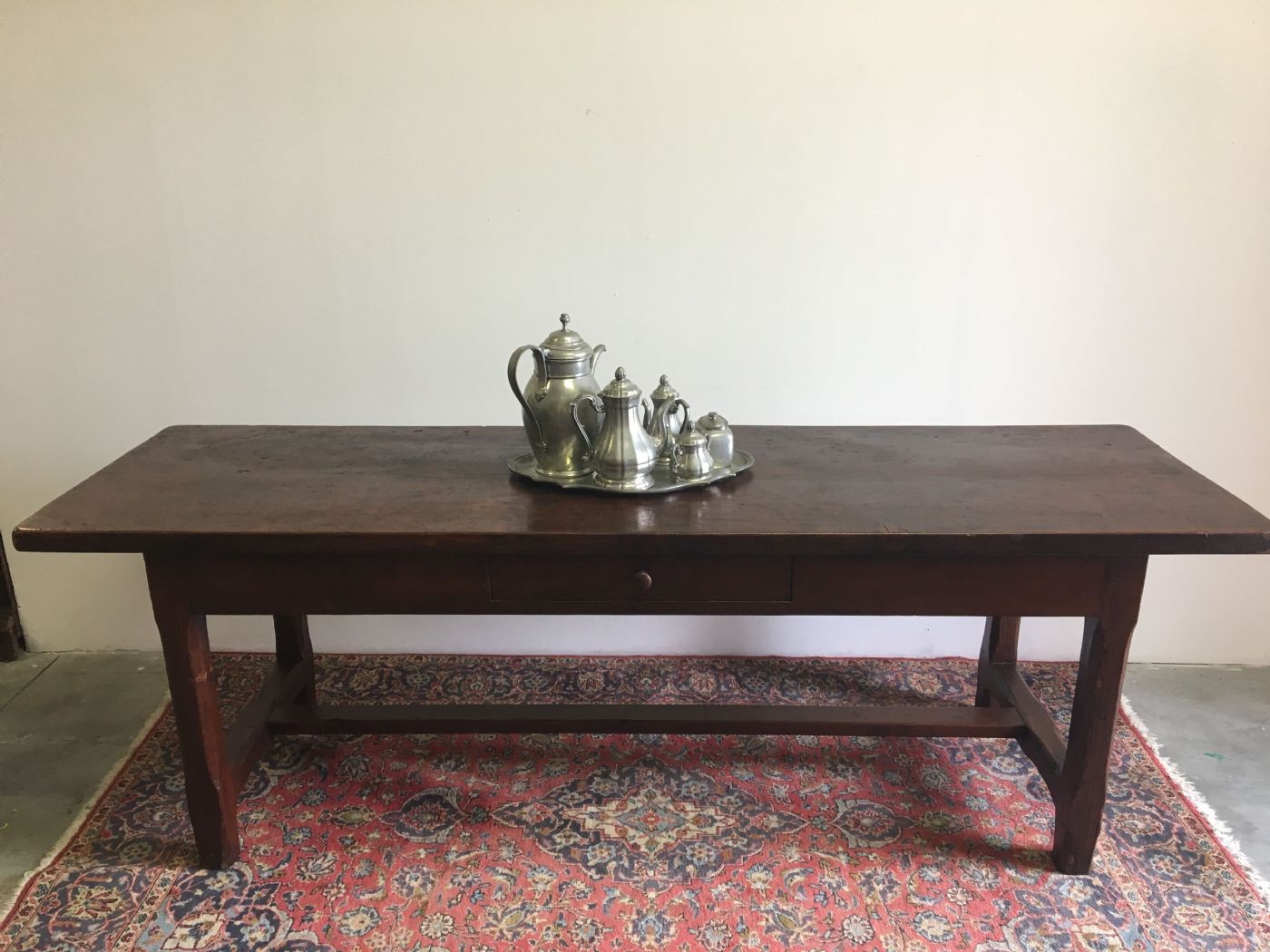 Tavolo fratino con cassetto . 240 X 73