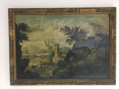 Olio su tela . Paesaggio XVIII secolo
