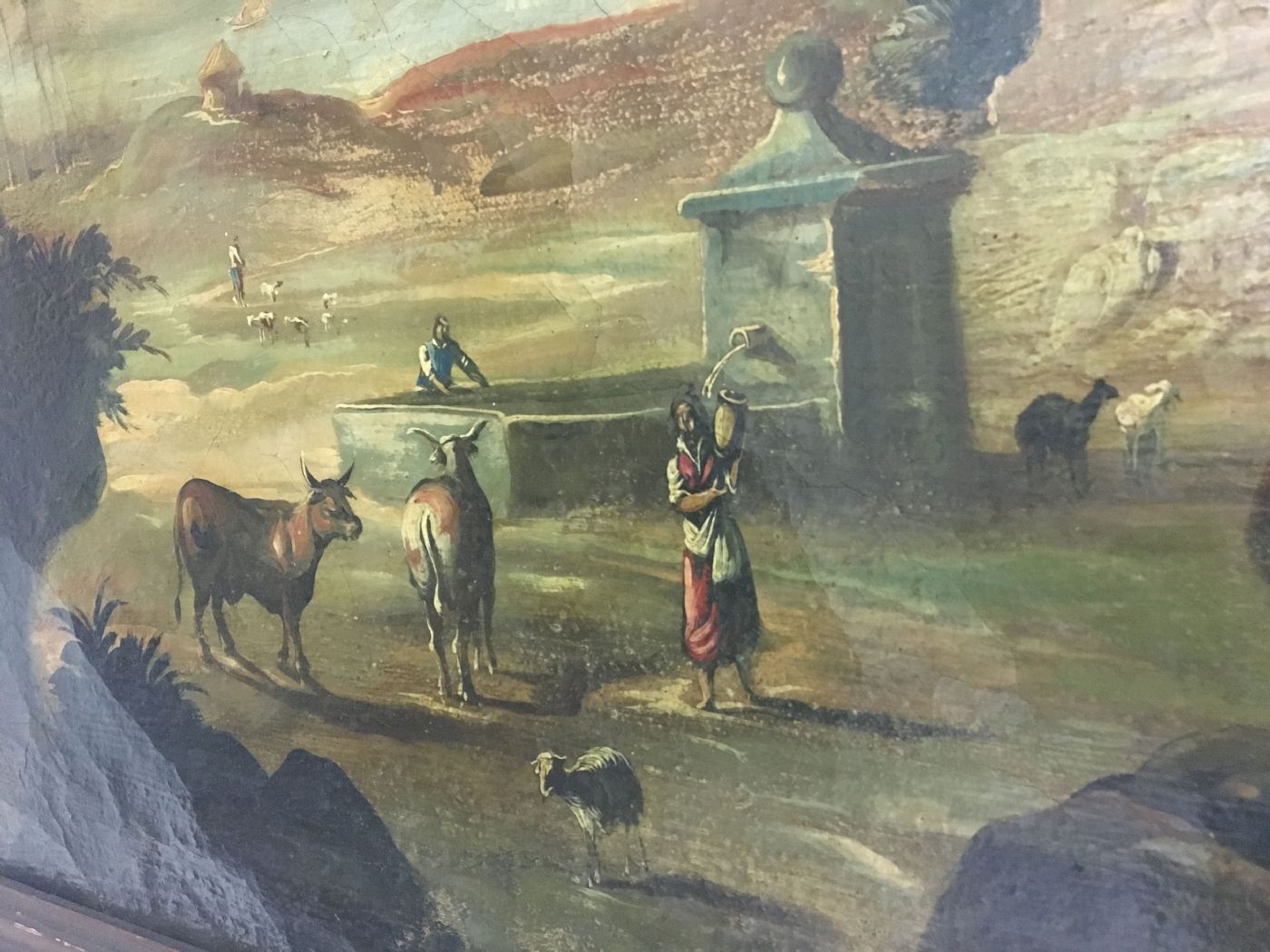 Olio su tela . Paesaggio XVIII secolo