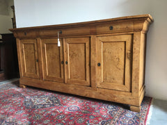 Credenza Carlo X olmo e radica di olmo . 218 cm