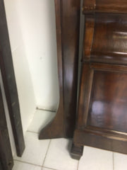 Letto a barca matrimoniale in noce. Lombardo