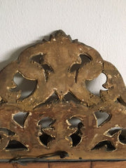 Specchiera in legno intagliata e dorata in foglia oro XIX sec