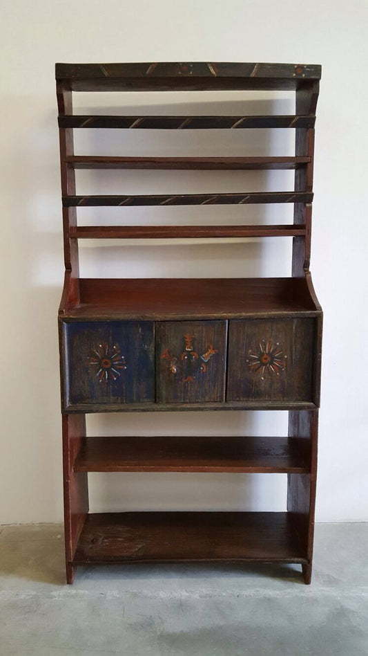 Credenza piattaia laccata dipinta