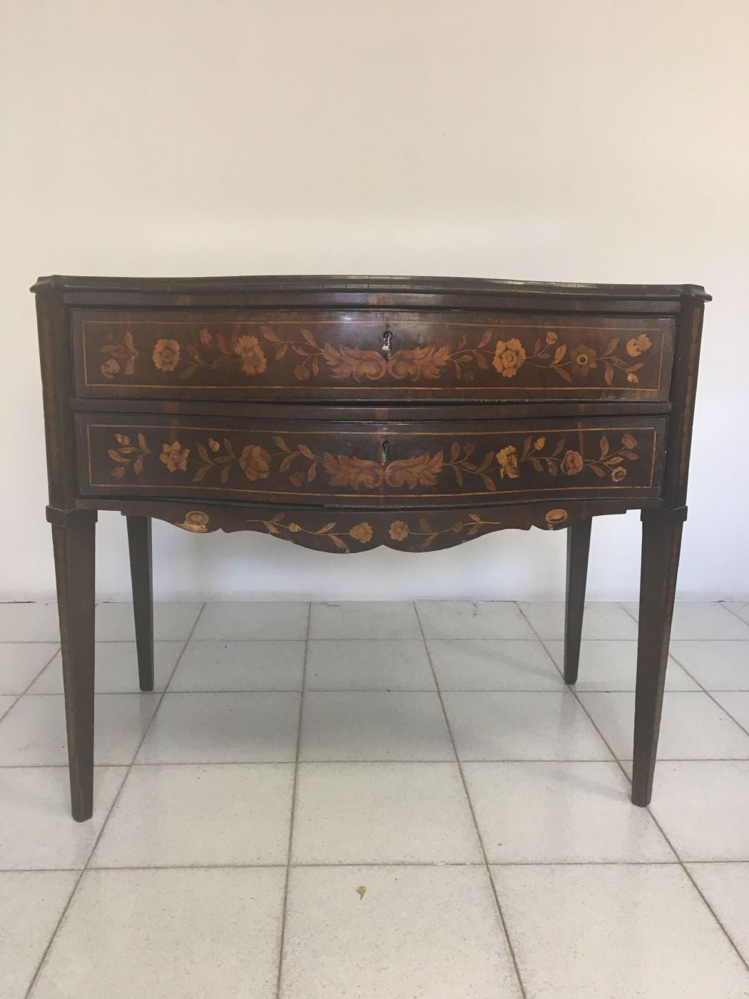 Dutch inlaid directoire chest of drawers