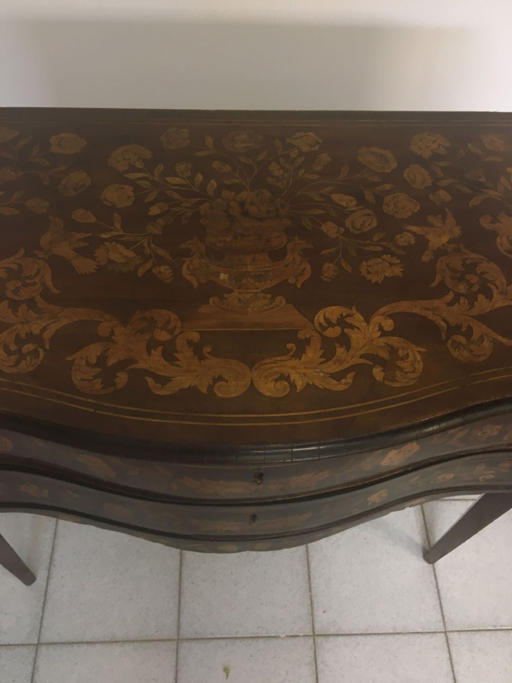 Dutch inlaid directoire chest of drawers