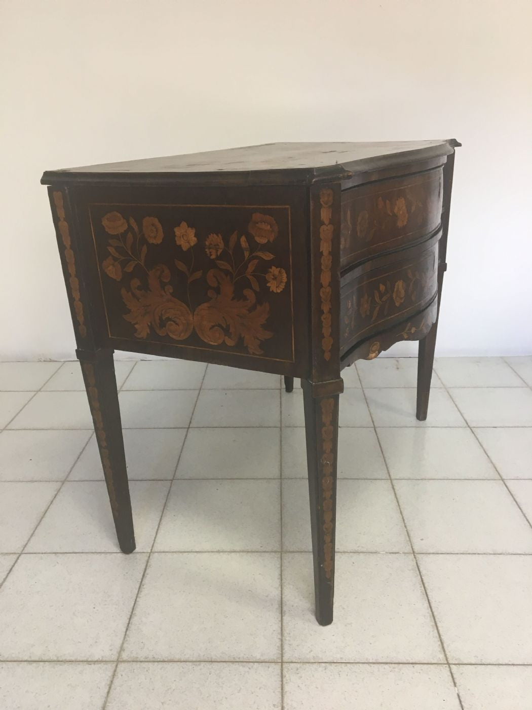 Dutch inlaid directoire chest of drawers