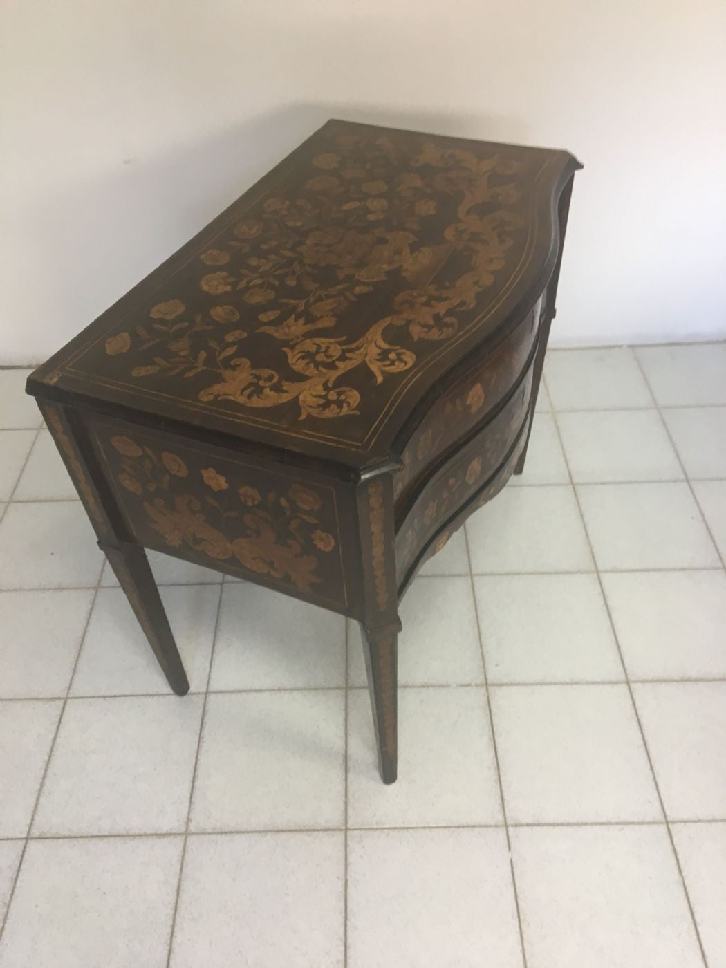 Dutch inlaid directoire chest of drawers