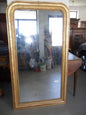 Large Charles X mirror in pure gold. Mercury glass 173 x 96