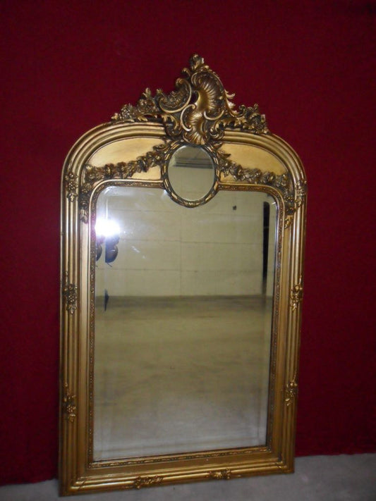 Specchiera intagliata e dorata (legno)
