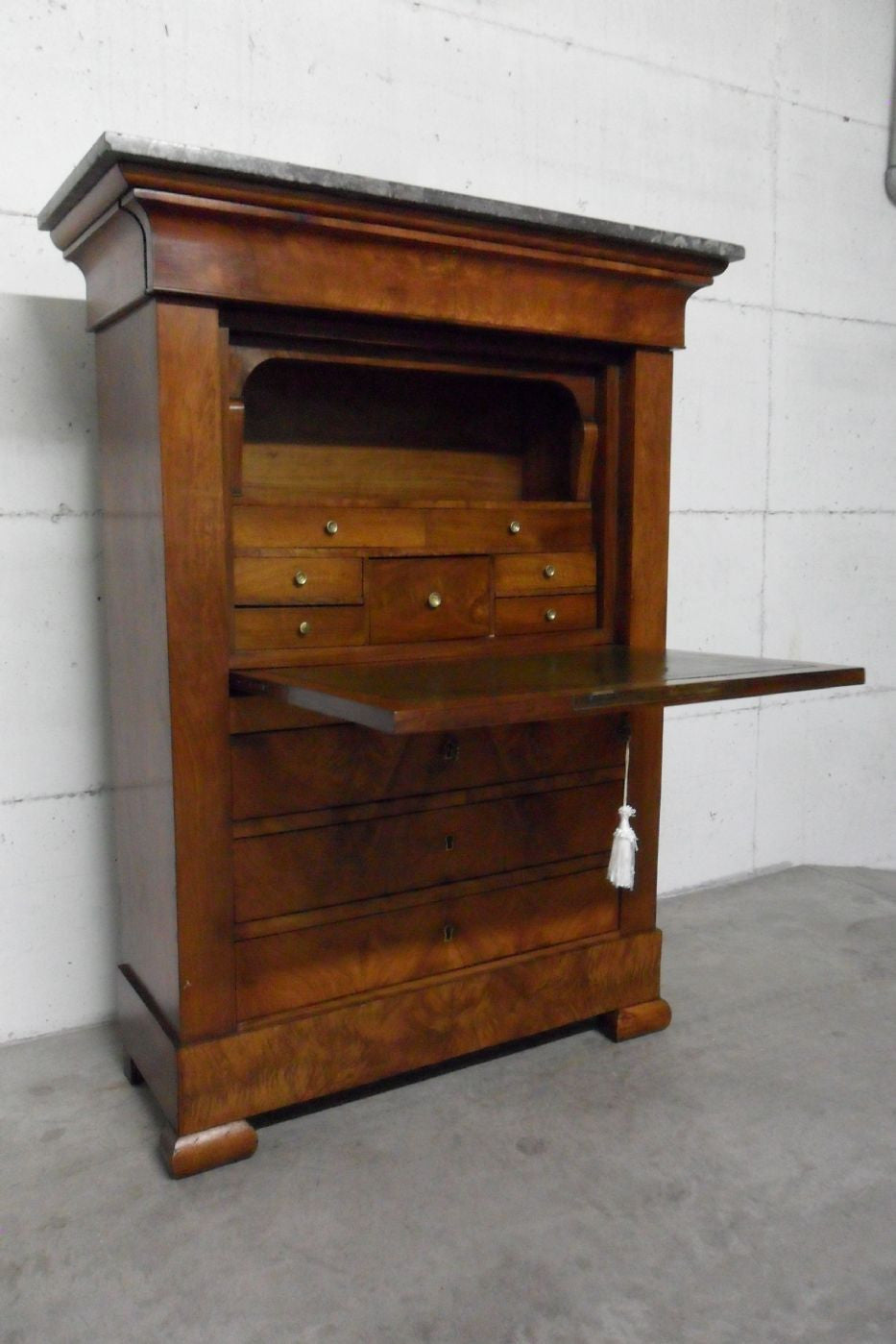 Charles X secretaires in walnut.
