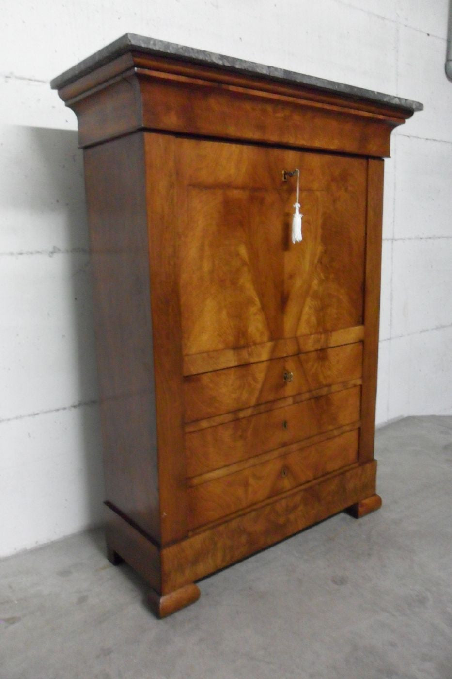 Charles X secretaires in walnut.
