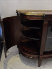 Credenza piuma di noce a mezzaluna periodo Napoleone III