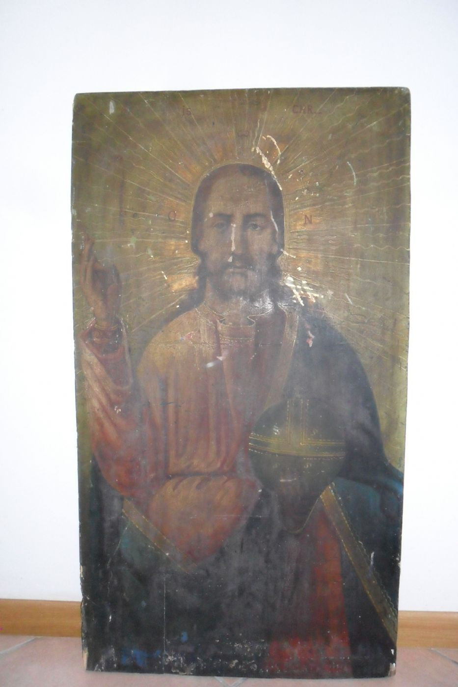 Cristo Pantocratore olio su tavola