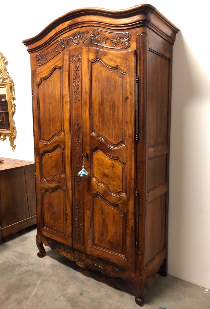 Walnut wardrobe. Louis XV
