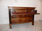 Empire walnut chest of drawers with flap