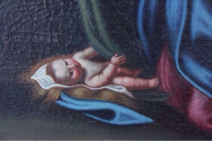 Olio su tela Sacra Famiglia