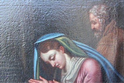 Olio su tela Sacra Famiglia