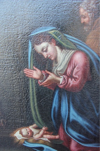 Olio su tela Sacra Famiglia