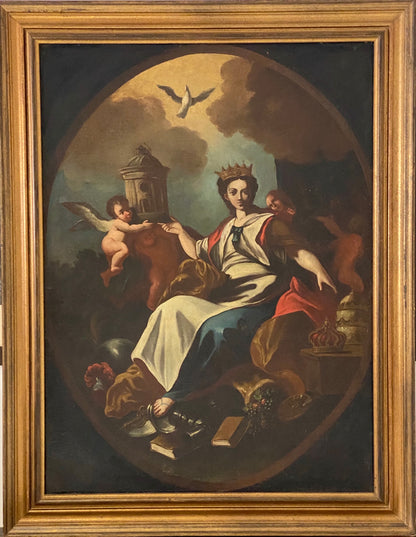 Allegoria del trionfo di Roma . Olio su tela XVIII secolo