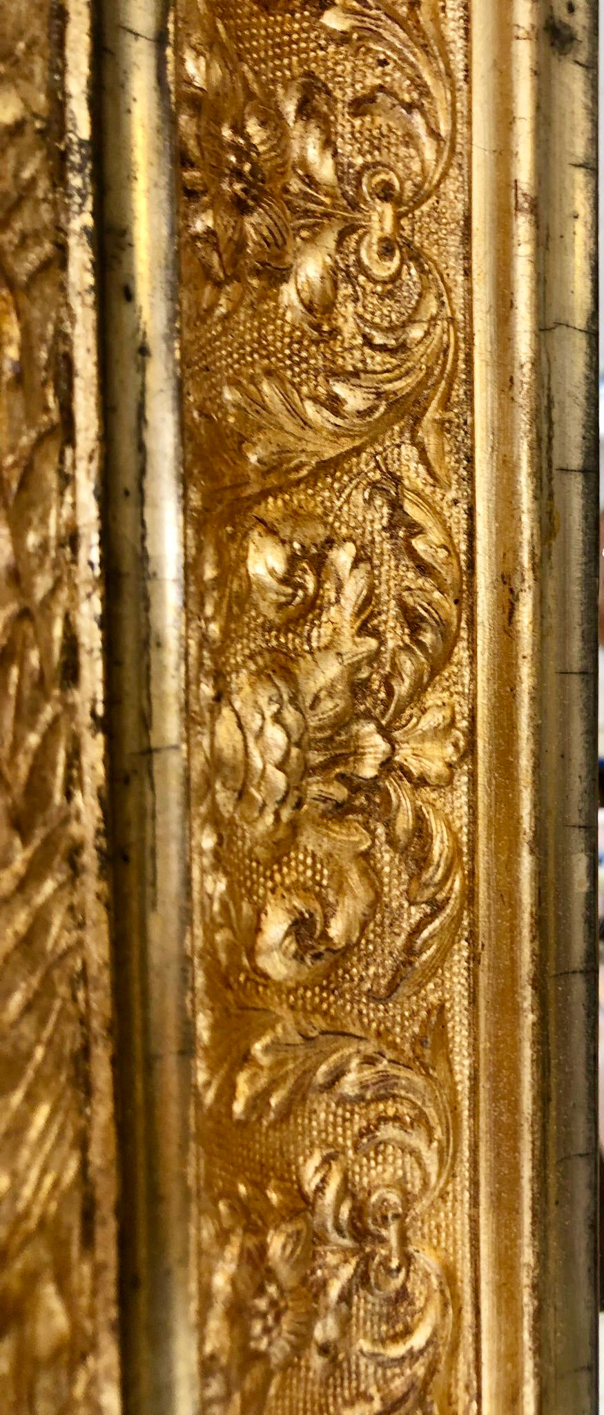 Gilded Barbizon mirror. 19th century