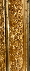 Specchiera barbizon dorata . XIX secolo