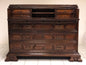 Rustic walnut chest of drawers with a slitter. Lombardy, 17th century