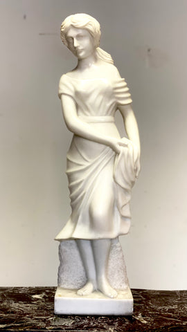 Scultura dama in marmo Carrara firmata .XIX secolo