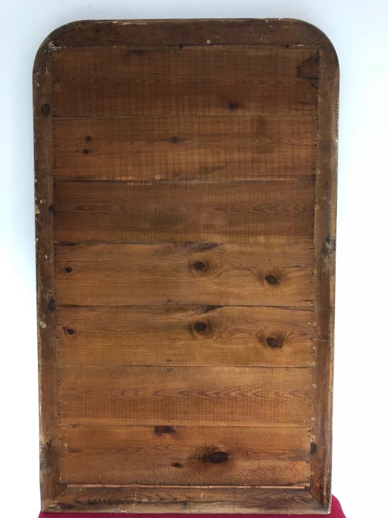Specchiera lignea foglia argento mecca XIX secolo . Restaurata