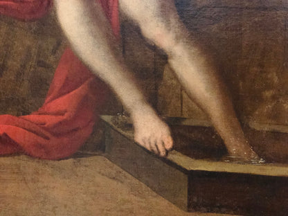 Olio su tela . Betsabea scuola lombarda XVII secolo