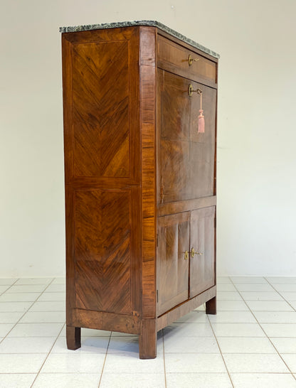 Secretaries veneered in walnut and various woods. Lombardy, late 18th century