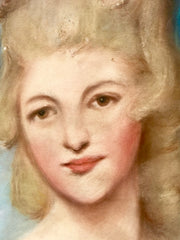 Pastello su carta . Ritratto fanciulla Fine XIX secolo