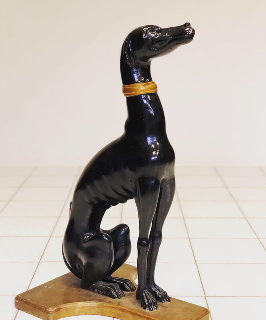 Scultura il legno laccato . Levriero anni 60
