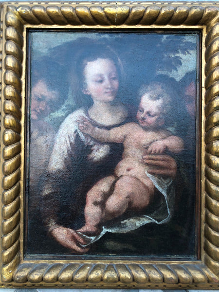 Madonna con il bimbo . Fini XVI secolo