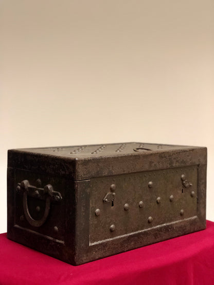 18th century iron studded travel safe