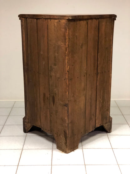 Walnut and chestnut corner cabinet Piedmont 18th century