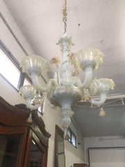 Lampadario di Murano vetro cinque luci . Primi 900