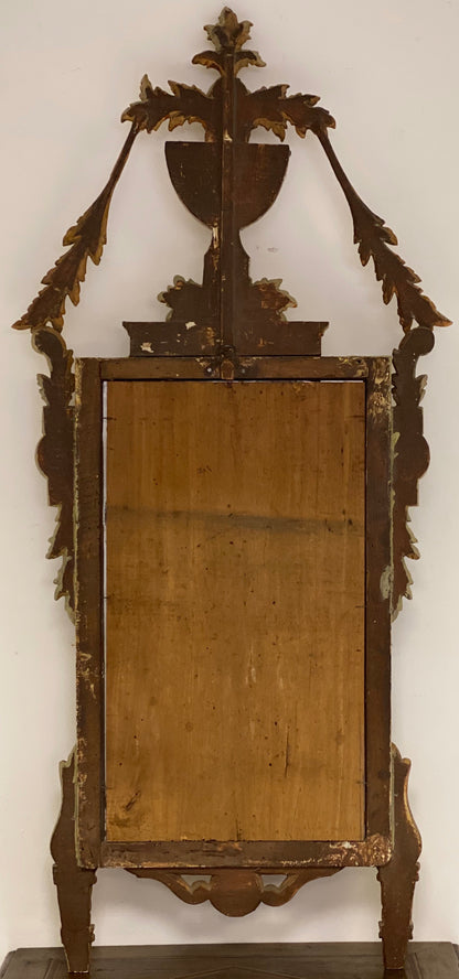 Lombard Empire period mirror with silver leaf. Early 19th century
