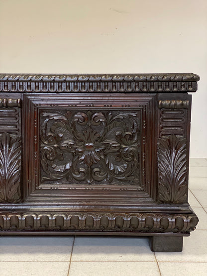 Carved chest Brescia Cremona early 17th century