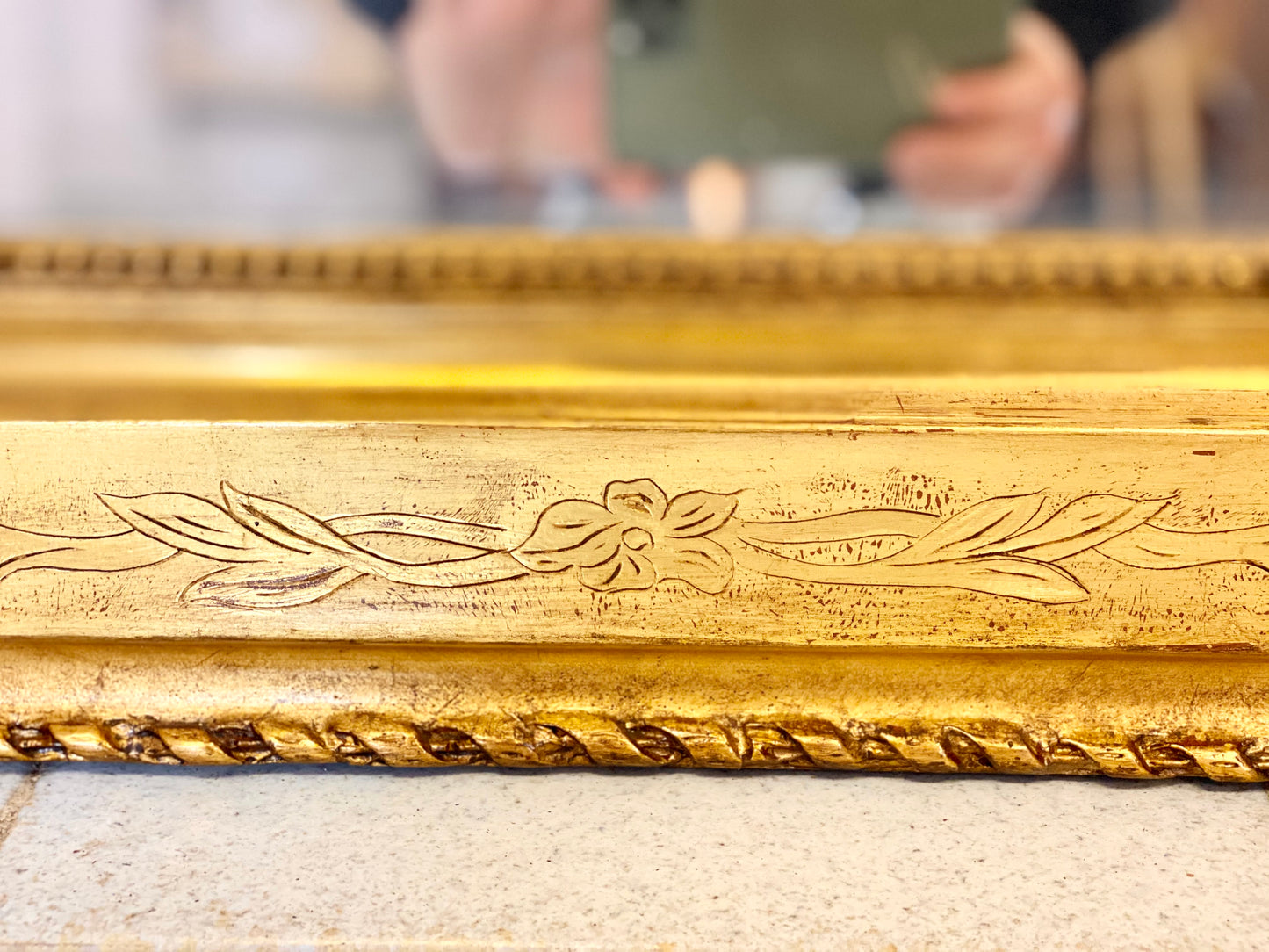 Lombard mirror carved gilded wood 19th century