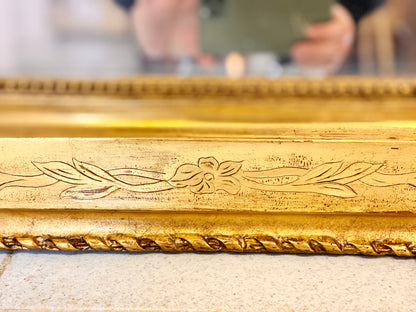 Lombard mirror carved gilded wood 19th century