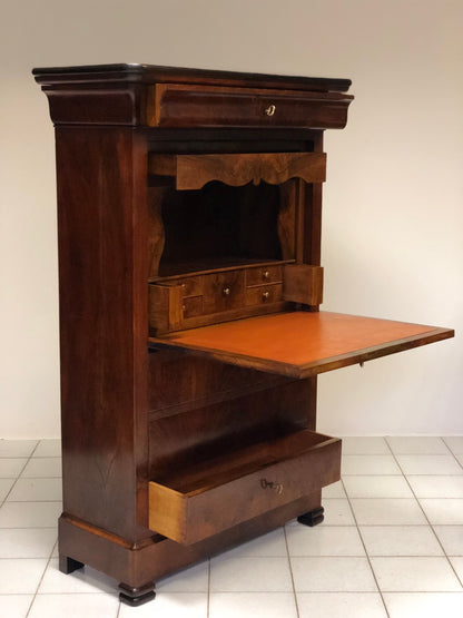 Charles X walnut secretaire (restored)