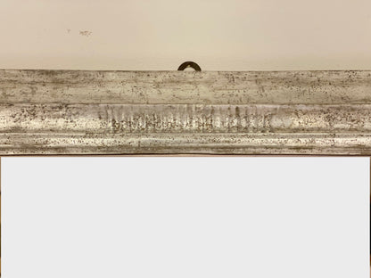 Specchiera carlo X lombarda foglia argento . XIX secolo . Restaurata