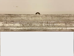 Specchiera carlo X lombarda foglia argento . XIX secolo . Restaurata