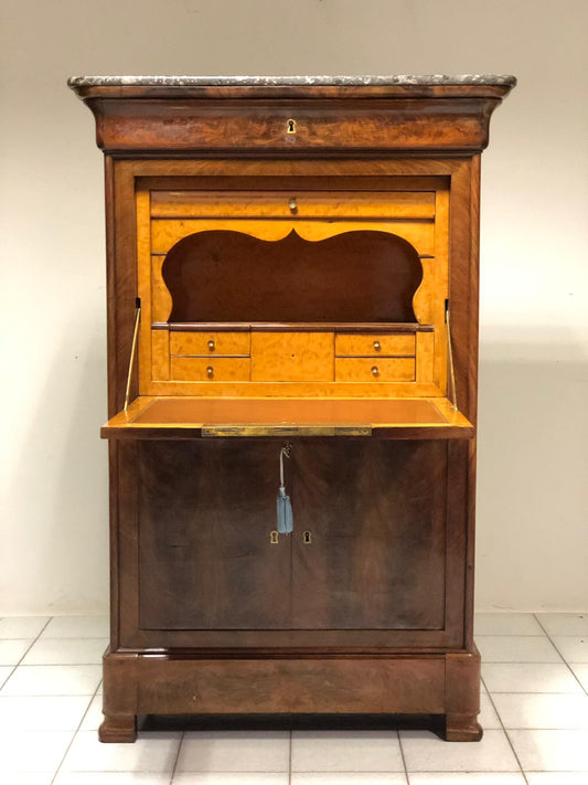 Secretaire cappuccino Carlo X . XIX secolo ( restaurato )