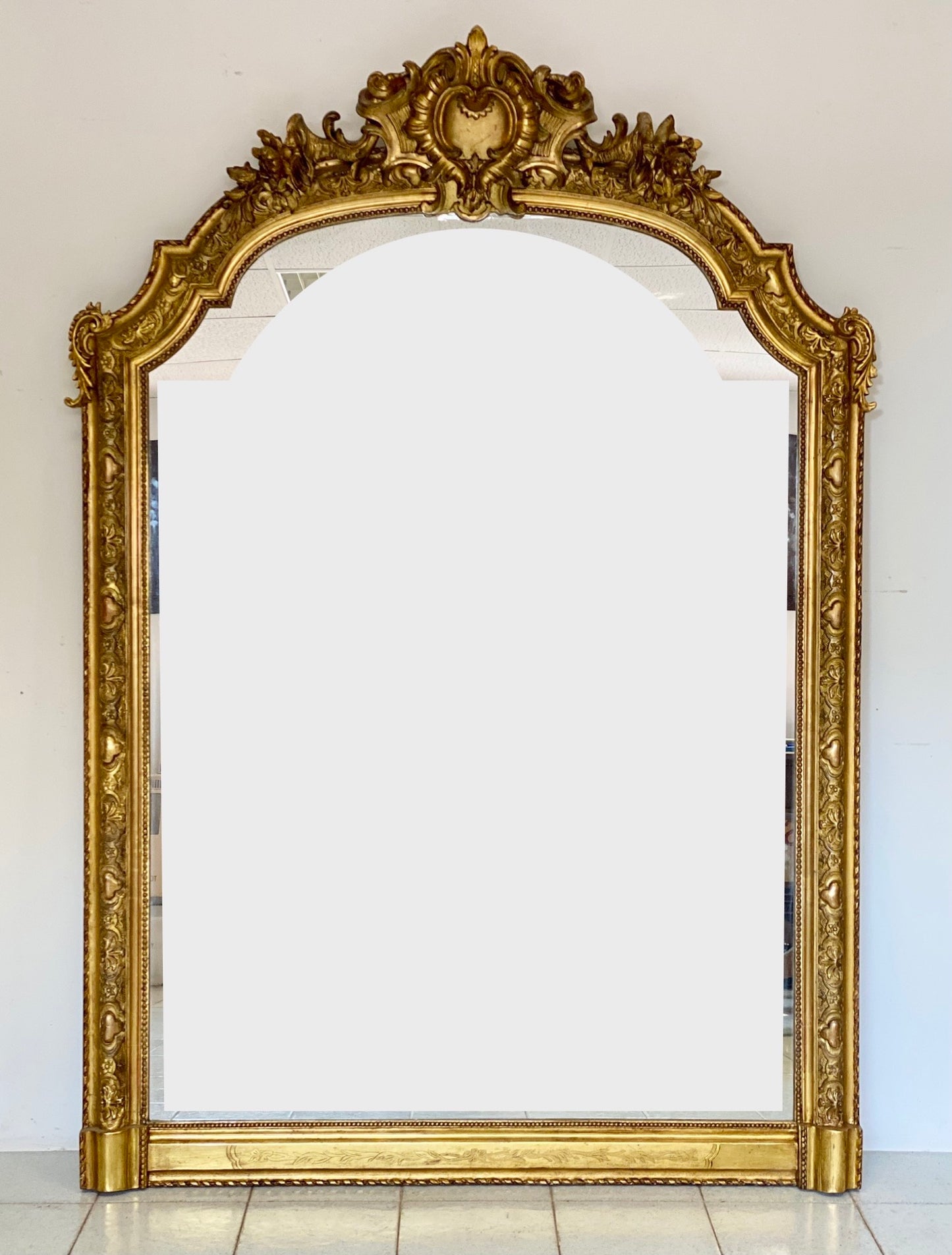 Lombard mirror carved gilded wood 19th century