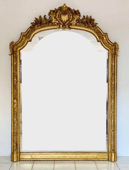 Lombard mirror carved gilded wood 19th century