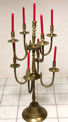 Candeliere bronzo dorato nove fiamme , XIX secolo