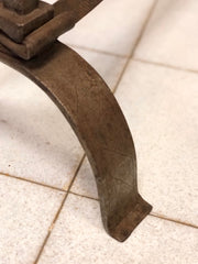 Coppia di alari ferro battuto .XIX secolo